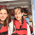 Avril and Sophie (Captain Thomas in the background)